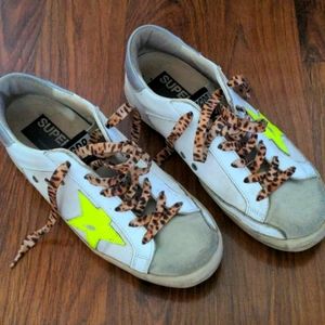 Golden Goose Superstar with leopard laces